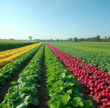 Farmer managing agricultural field